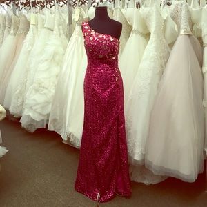 NWOT blush prom by alexia in fuchsia style #9534